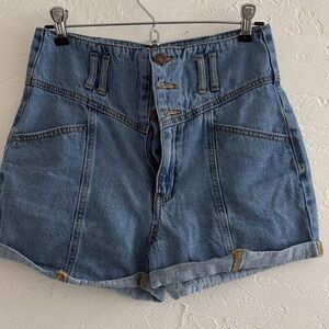 Forever 21 denim shorts, zip and button front size 27